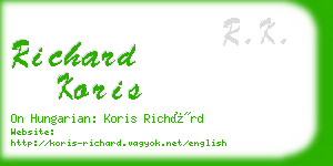 richard koris business card